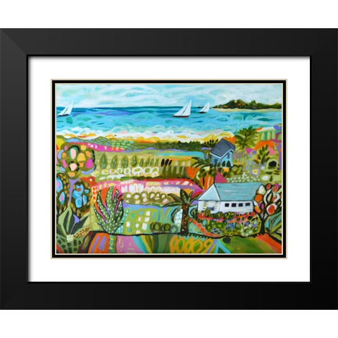 Nautical Whimsy III Black Modern Wood Framed Art Print with Double Matting by Fields, Karen