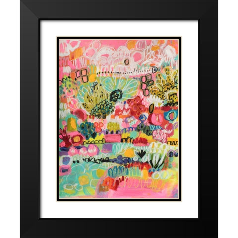 Boho Garden III Black Modern Wood Framed Art Print with Double Matting by Fields, Karen