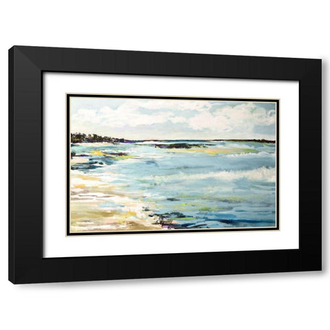 Beach Surf III Black Modern Wood Framed Art Print with Double Matting by Fields, Karen