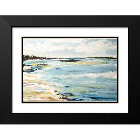 Beach Surf III Black Modern Wood Framed Art Print with Double Matting by Fields, Karen