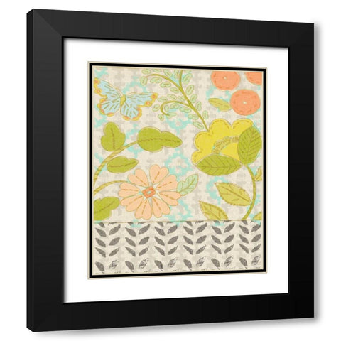 Printed Garden I Black Modern Wood Framed Art Print with Double Matting by Zarris, Chariklia