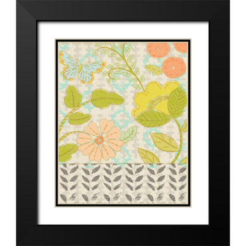 Printed Garden I Black Modern Wood Framed Art Print with Double Matting by Zarris, Chariklia