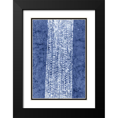 Indigo Primitive Patterns VI Black Modern Wood Framed Art Print with Double Matting by Stramel, Renee W.