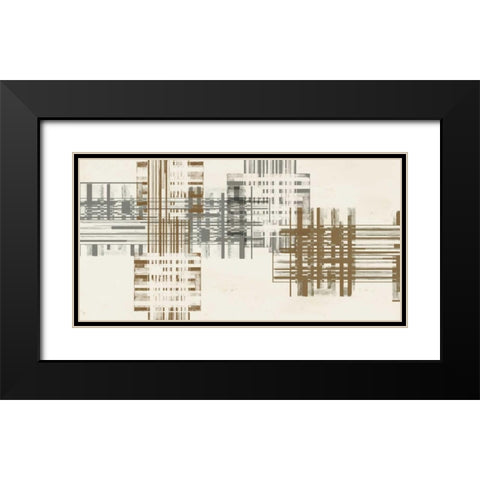 Matrix Illusion  V Black Modern Wood Framed Art Print with Double Matting by Goldberger, Jennifer