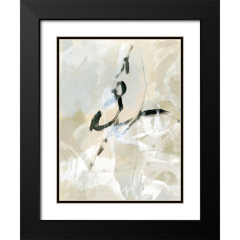 Scribble Veil I Black Modern Wood Framed Art Print with Double Matting by Vess, June Erica