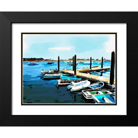Bold Boats V Black Modern Wood Framed Art Print with Double Matting by Kalina, Emily