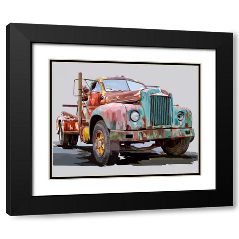 Powerful Truck I Black Modern Wood Framed Art Print with Double Matting by Kalina, Emily
