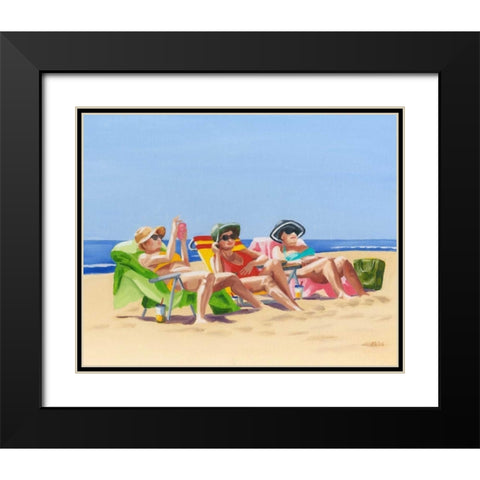 Beach Vacation I Black Modern Wood Framed Art Print with Double Matting by Miller, Dianne