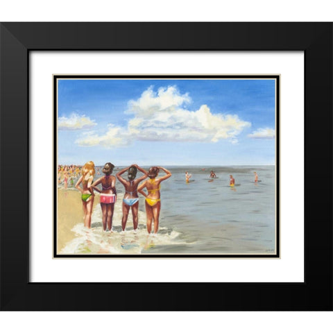 Beach Vacation II Black Modern Wood Framed Art Print with Double Matting by Miller, Dianne