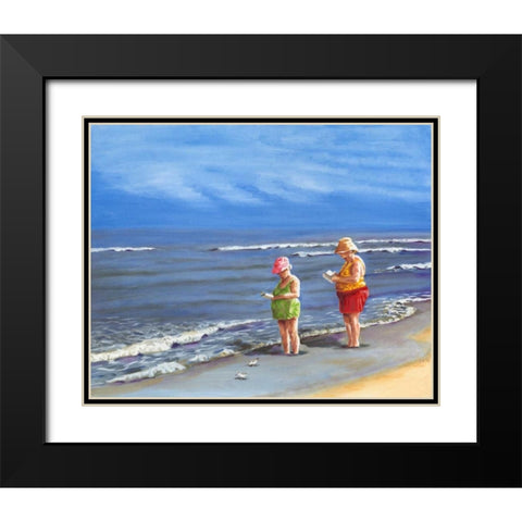 Beach Vacation III Black Modern Wood Framed Art Print with Double Matting by Miller, Dianne