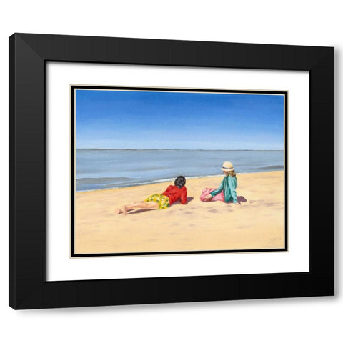 Beach Vacation IV Black Modern Wood Framed Art Print with Double Matting by Miller, Dianne