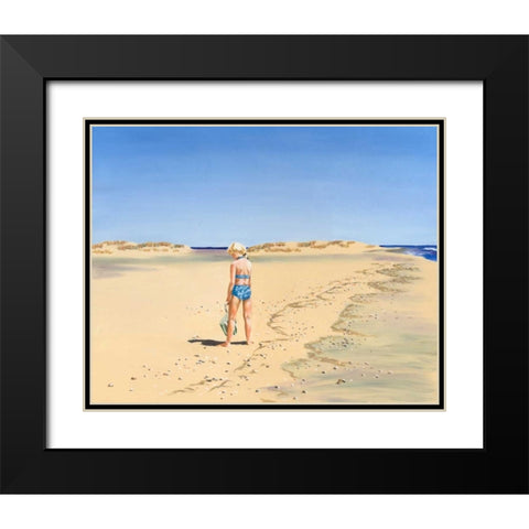 Beach Vacation VI Black Modern Wood Framed Art Print with Double Matting by Miller, Dianne