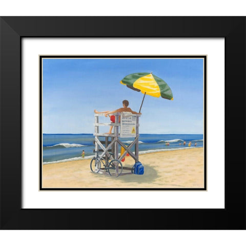 Beach Vacation VII Black Modern Wood Framed Art Print with Double Matting by Miller, Dianne