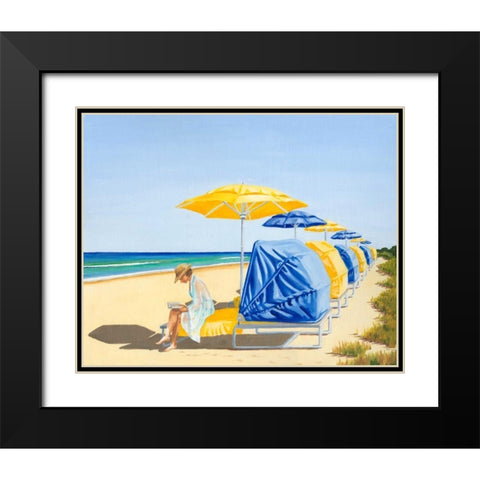 Beach Vacation VIII Black Modern Wood Framed Art Print with Double Matting by Miller, Dianne