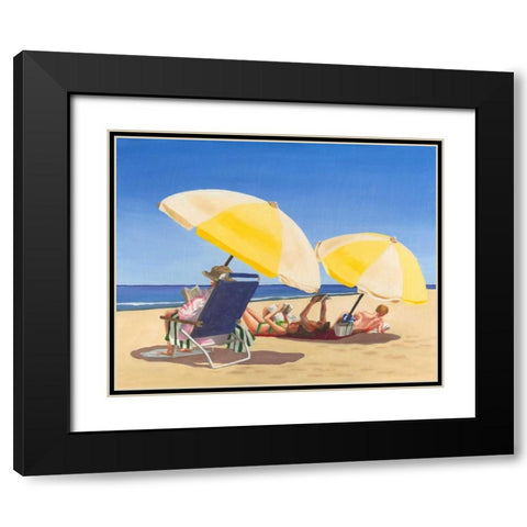 Beach Vacation IX Black Modern Wood Framed Art Print with Double Matting by Miller, Dianne
