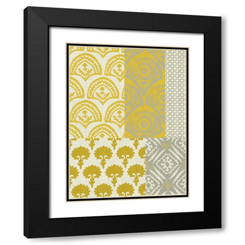 Marigold Patterns II Black Modern Wood Framed Art Print with Double Matting by Zarris, Chariklia