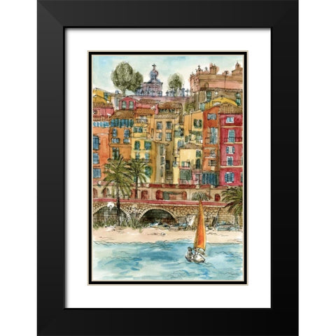 City Scene V Black Modern Wood Framed Art Print with Double Matting by Wang, Melissa