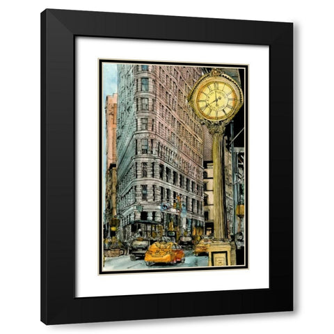 City Scene VII Black Modern Wood Framed Art Print with Double Matting by Wang, Melissa