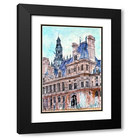 City Scene VIII Black Modern Wood Framed Art Print with Double Matting by Wang, Melissa