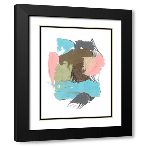 Paint Web II Black Modern Wood Framed Art Print with Double Matting by Goldberger, Jennifer