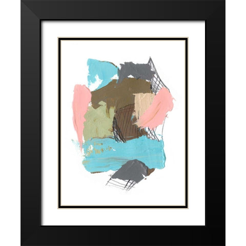 Paint Web II Black Modern Wood Framed Art Print with Double Matting by Goldberger, Jennifer