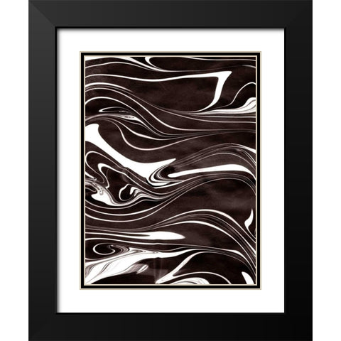 Yinyang I Black Modern Wood Framed Art Print with Double Matting by Ludwig, Alicia