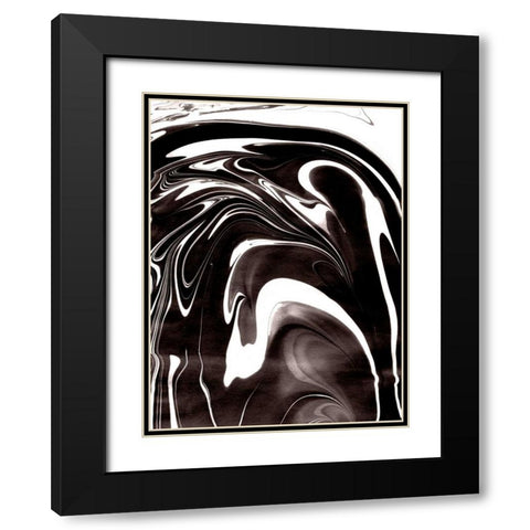 Yinyang II Black Modern Wood Framed Art Print with Double Matting by Ludwig, Alicia
