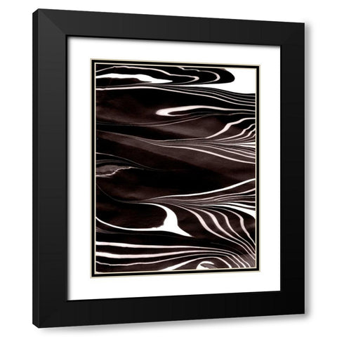 Yinyang IV Black Modern Wood Framed Art Print with Double Matting by Ludwig, Alicia