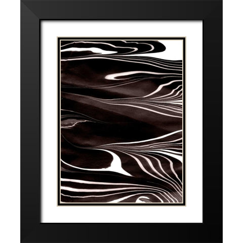 Yinyang IV Black Modern Wood Framed Art Print with Double Matting by Ludwig, Alicia