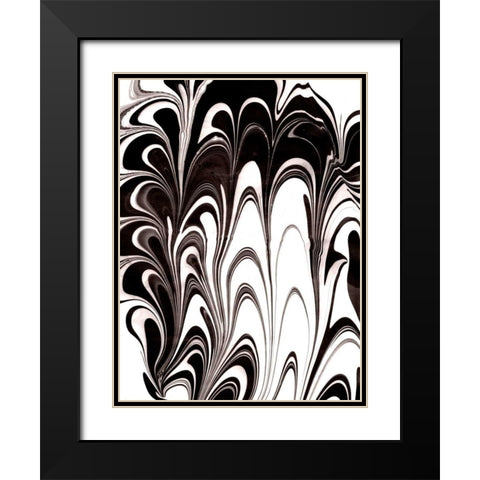 Yinyang VI Black Modern Wood Framed Art Print with Double Matting by Ludwig, Alicia
