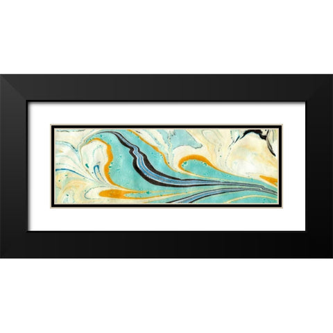 Placid II Black Modern Wood Framed Art Print with Double Matting by Ludwig, Alicia