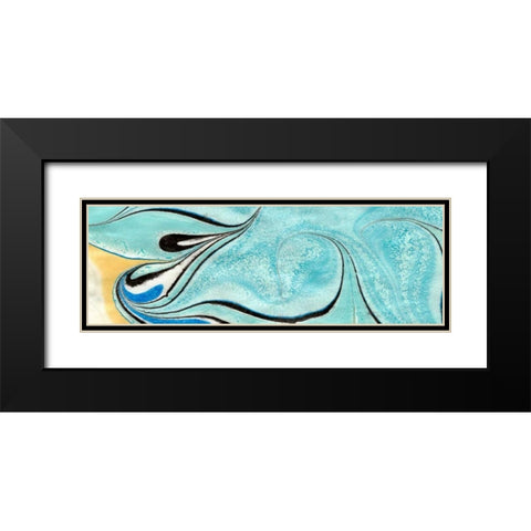 Placid III Black Modern Wood Framed Art Print with Double Matting by Ludwig, Alicia