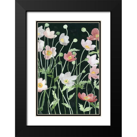 Anemone Dance I Black Modern Wood Framed Art Print with Double Matting by Popp, Grace