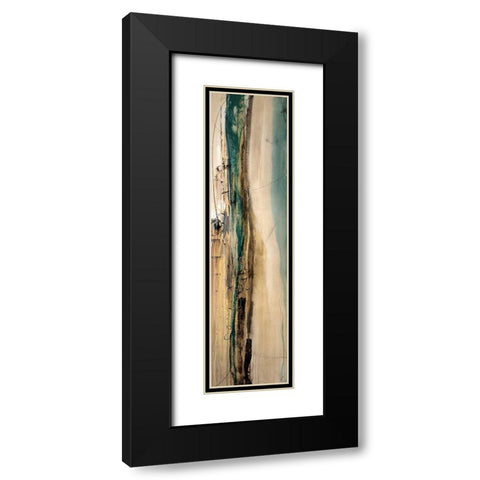 Analogous III Black Modern Wood Framed Art Print with Double Matting by Taylor, Kari
