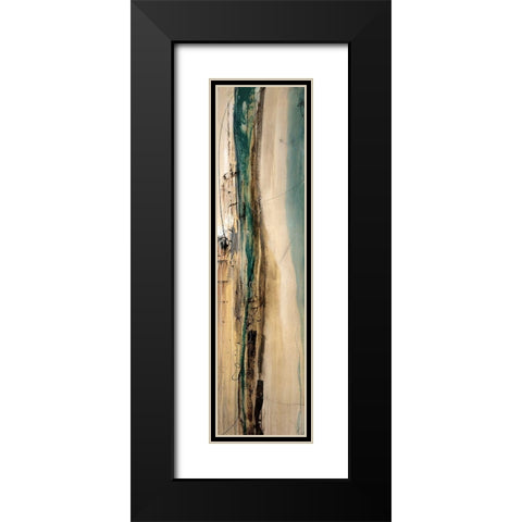 Analogous III Black Modern Wood Framed Art Print with Double Matting by Taylor, Kari