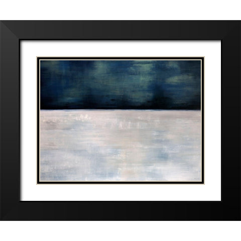 Arctic Night Black Modern Wood Framed Art Print with Double Matting by Edmunds, Sydney