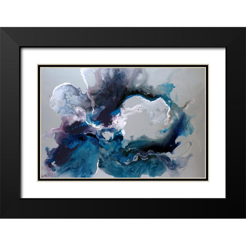 Cerulean waters Black Modern Wood Framed Art Print with Double Matting by Edmunds, Sydney