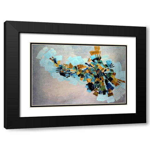 Kaleidoscope Black Modern Wood Framed Art Print with Double Matting by Taylor, Kari
