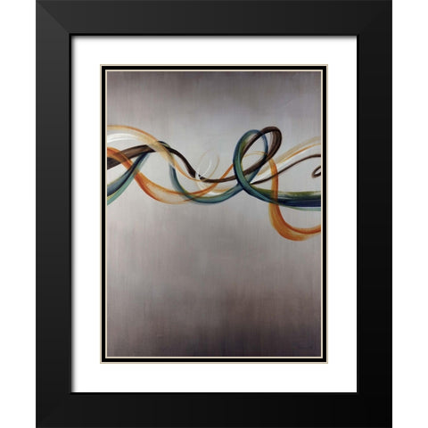 Fluent III Black Modern Wood Framed Art Print with Double Matting by Edmunds, Sydney