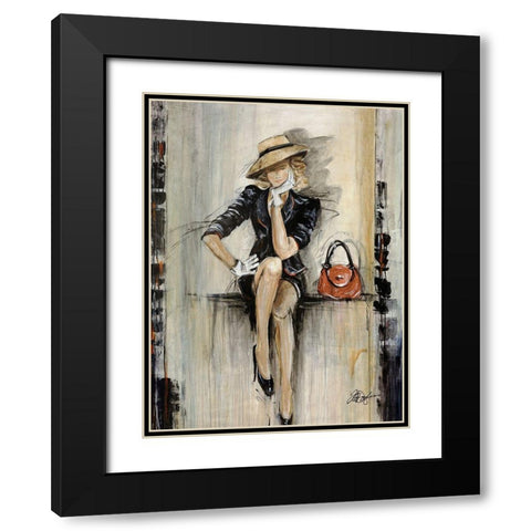 Vogue Black Modern Wood Framed Art Print with Double Matting by Douglass, Farrell