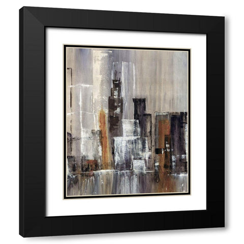 Coastal City II Black Modern Wood Framed Art Print with Double Matting by Taylor, Kari