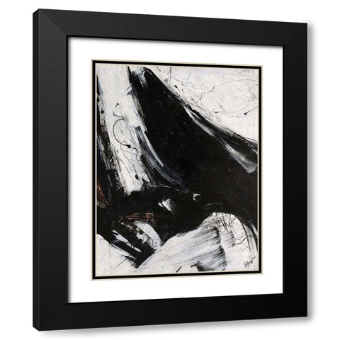 Staccato II Black Modern Wood Framed Art Print with Double Matting by Douglass, Farrell