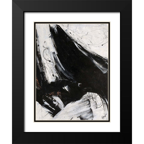 Staccato II Black Modern Wood Framed Art Print with Double Matting by Douglass, Farrell