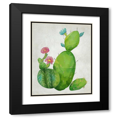 Cacti Collection I Black Modern Wood Framed Art Print with Double Matting by Zarris, Chariklia