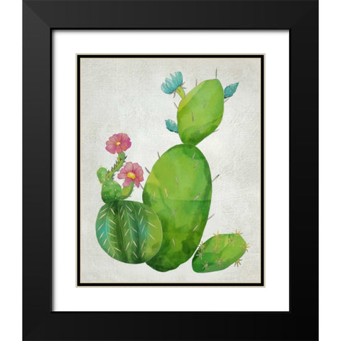 Cacti Collection I Black Modern Wood Framed Art Print with Double Matting by Zarris, Chariklia