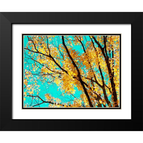 Autumn Tapestry IV Black Modern Wood Framed Art Print with Double Matting by Stalus, Judy