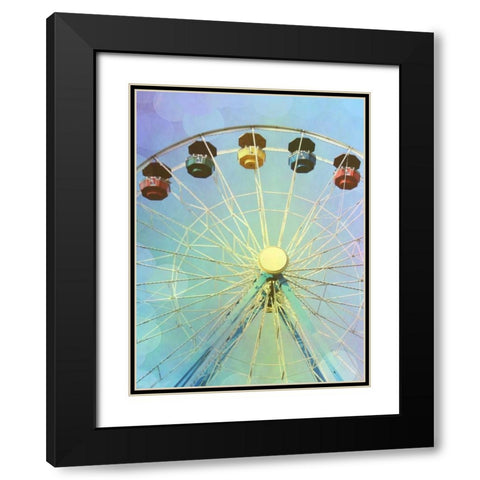 Rainbow Ferris Wheel I Black Modern Wood Framed Art Print with Double Matting by Coomes, Sylvia