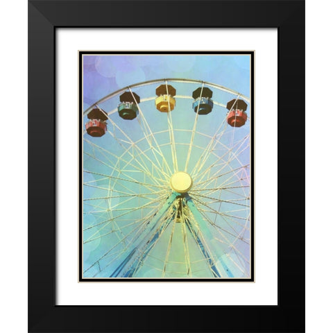 Rainbow Ferris Wheel I Black Modern Wood Framed Art Print with Double Matting by Coomes, Sylvia