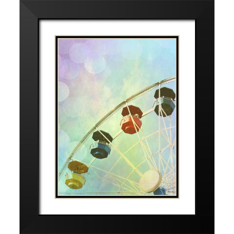 Rainbow Ferris Wheel II Black Modern Wood Framed Art Print with Double Matting by Coomes, Sylvia