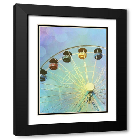 Rainbow Ferris Wheel III Black Modern Wood Framed Art Print with Double Matting by Coomes, Sylvia